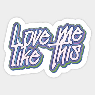 NMIXX Nswer love me like this song grafitti text | Morcaworks Sticker